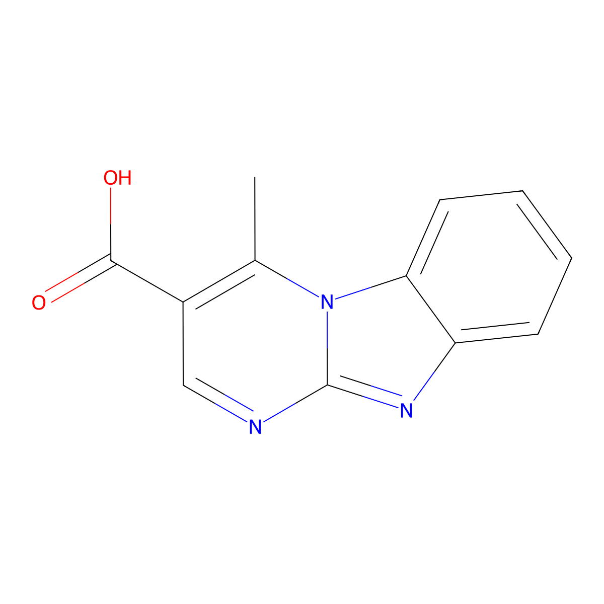 4-Methylpyrimido[1,2-a]benzimidazole-3-carboxylic acid molecular structure, CAS 685107-38-4
