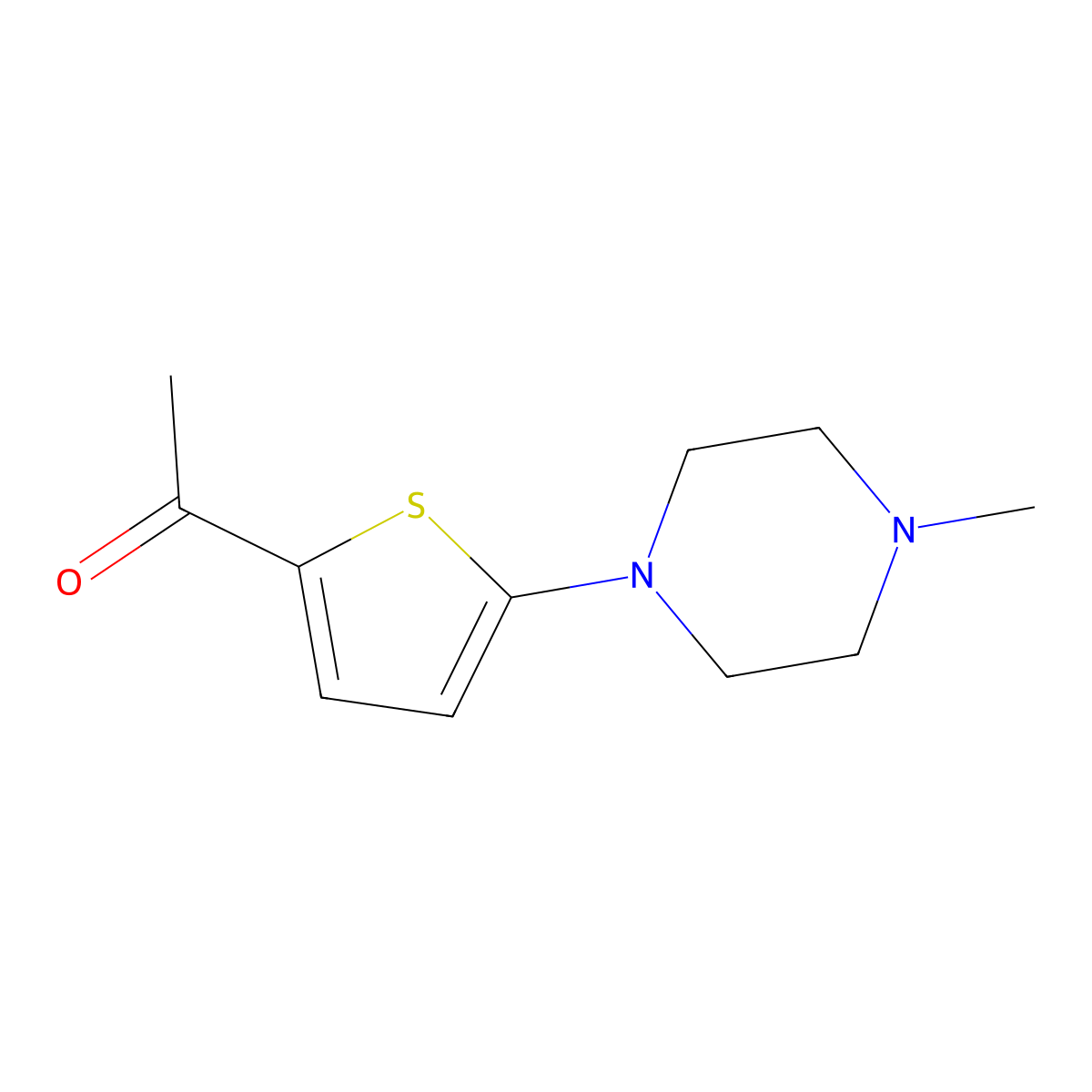 1-[5-(4-Methylpiperazin-1-yl)thiophen-2-yl]ethan-1-one molecular structure, CAS 685107-45-3