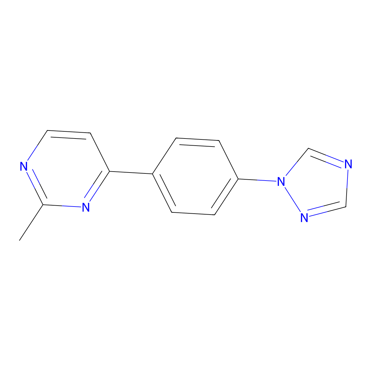 2-methyl-4-[4-(1H-1,2,4-triazol-1-yl)phenyl]pyrimidine molecular structure, CAS 685107-79-3