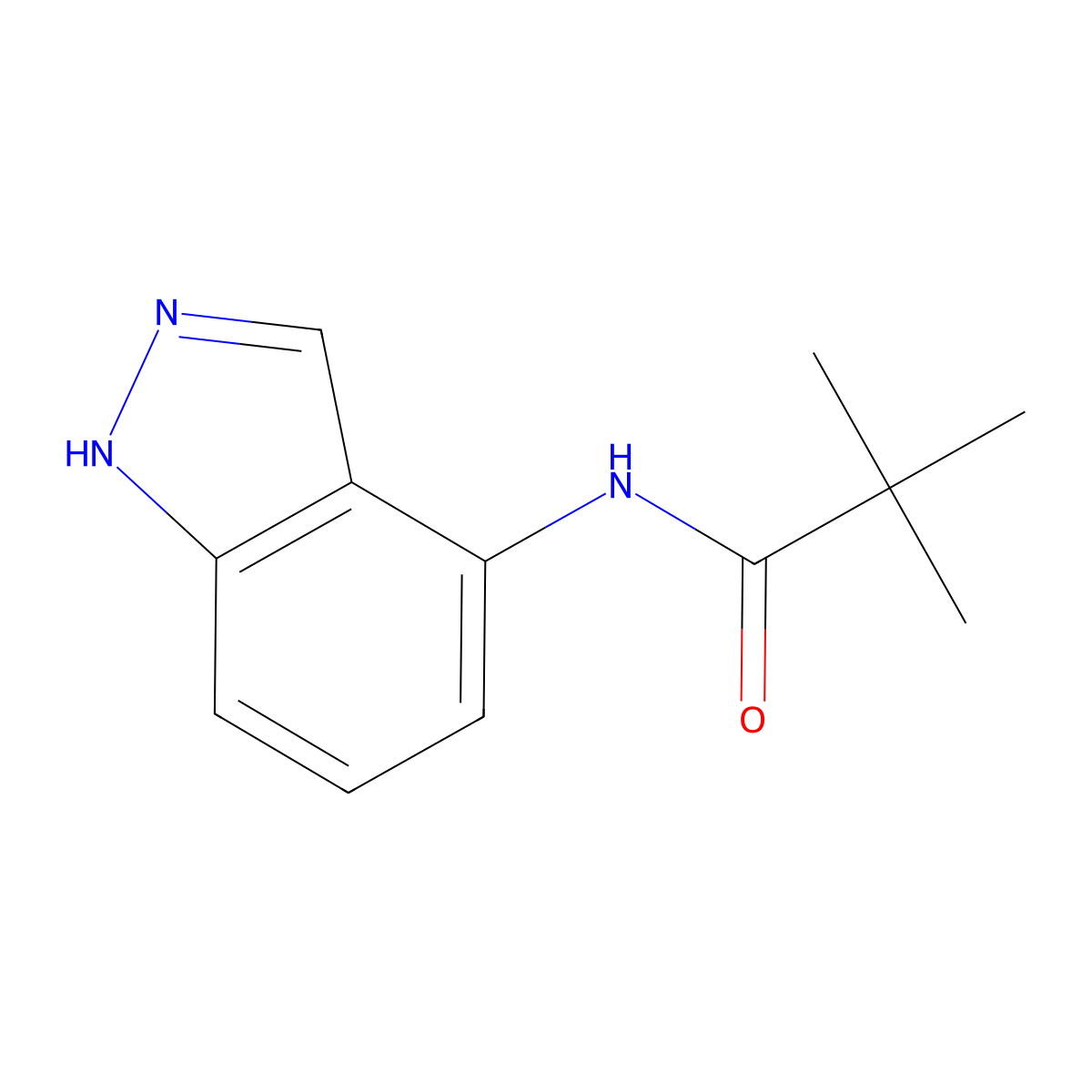 N-1H-Indazol-4-yl-2,2-dimethylpropanamide molecular structure, CAS 685108-37-6