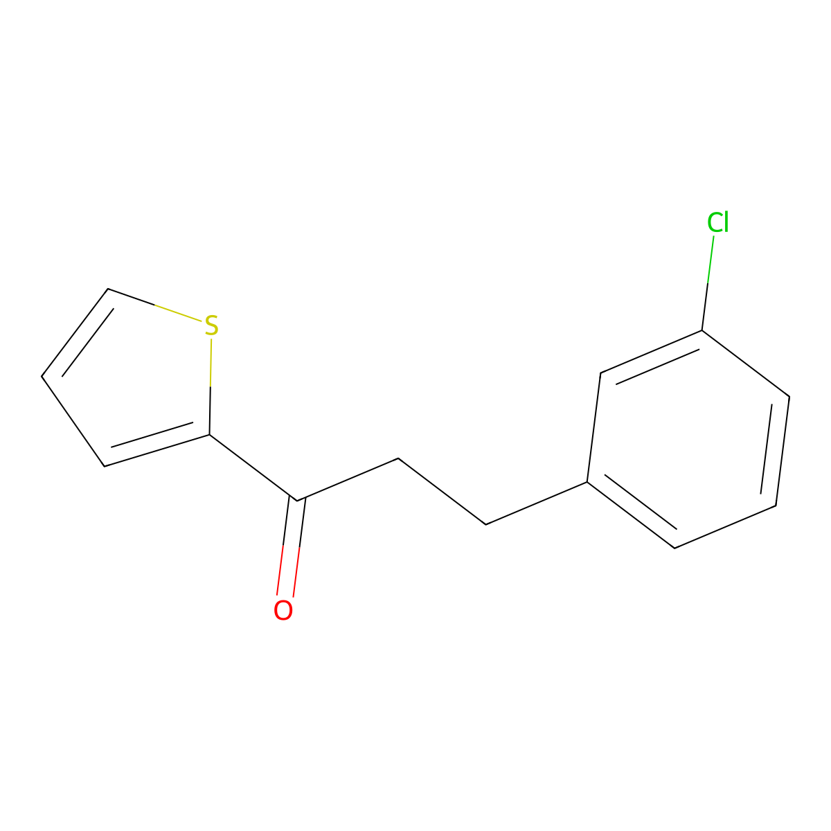 3-(3-Chlorophenyl)-1-(2-thienyl)-1-propanone molecular structure, CAS 685108-38-7