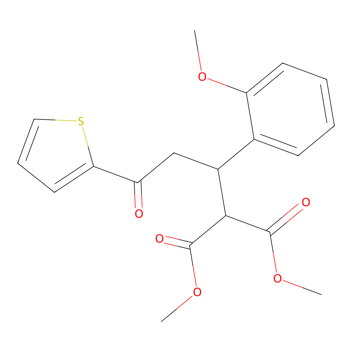 Dimethyl 2-[1-(2-methoxyphenyl)-3-oxo-3-(2-thienyl)propyl]malonate molecular structure, CAS 685108-45-6