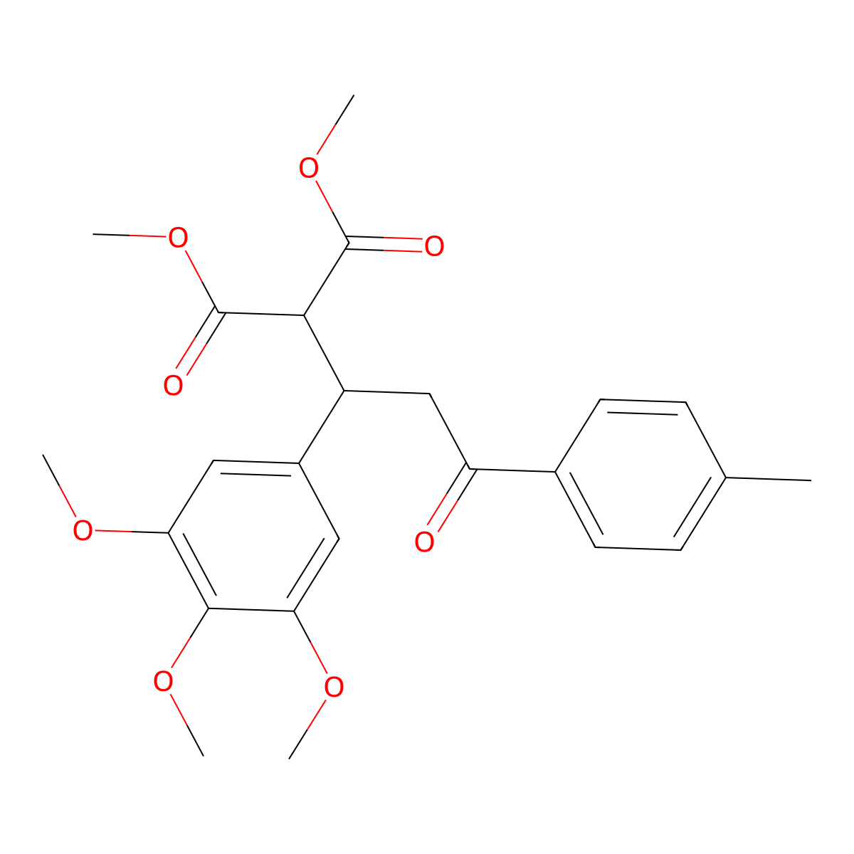 Dimethyl 2-[3-(4-methylphenyl)-3-oxo-1-(3,4,5-trimethoxyphenyl)propyl]malonate molecular structure, CAS 685108-46-7