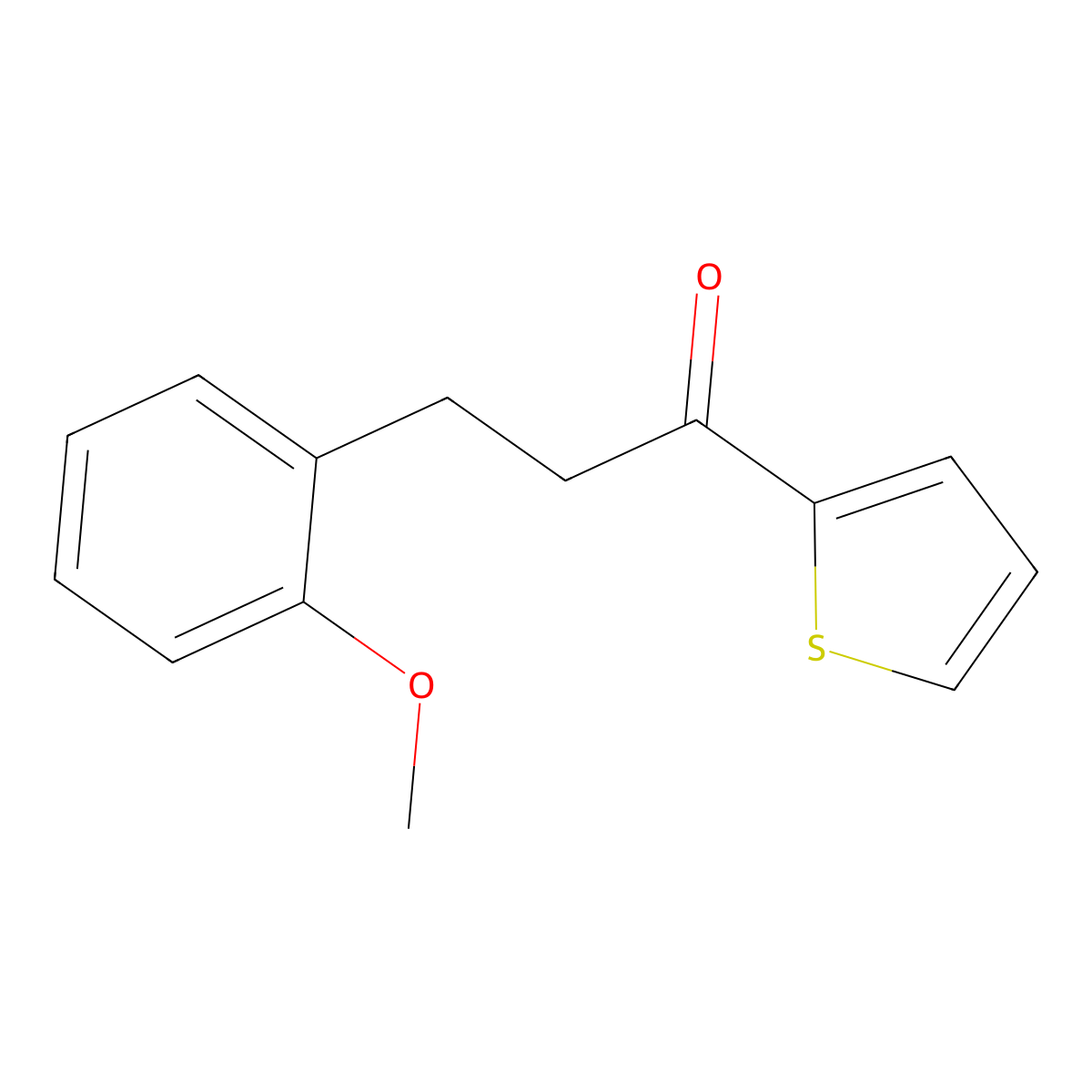 3-(2-Methoxyphenyl)-1-(2-thienyl)-1-propanone molecular structure, CAS 685108-47-8