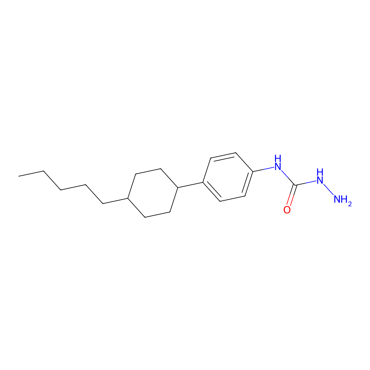 N-[4-(4-pentylcyclohexyl)phenyl]-1-hydrazinecarboxamide molecular structure, CAS 685108-58-1