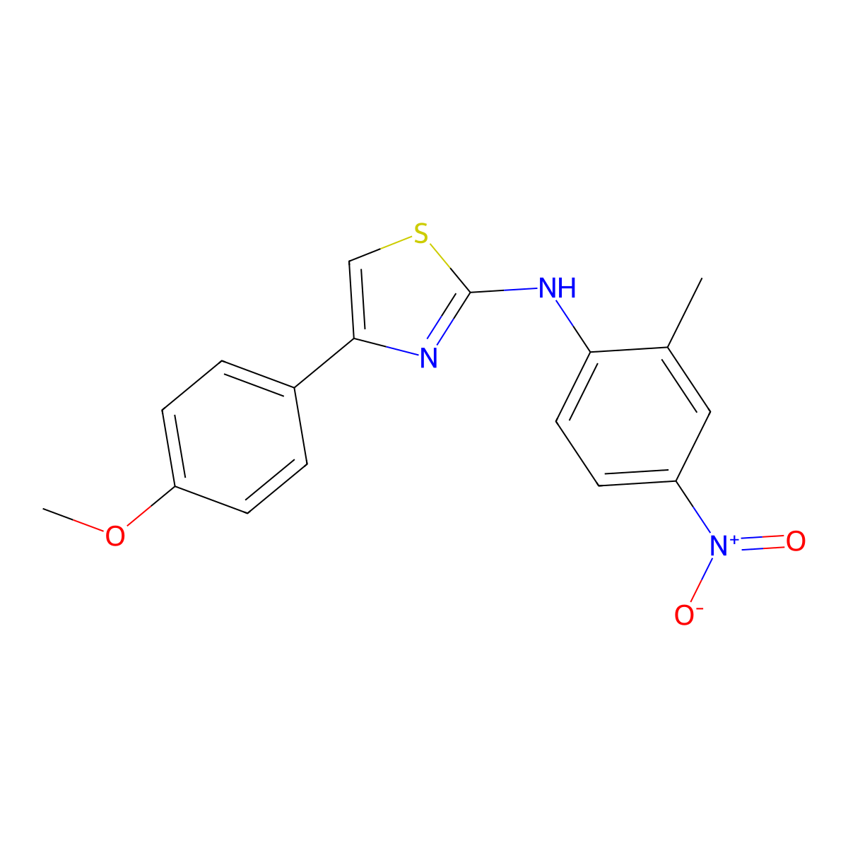 4-(4-methoxyphenyl)-N-(2-methyl-4-nitrophenyl)-1,3-thiazol-2-amine molecular structure, CAS 685108-64-9