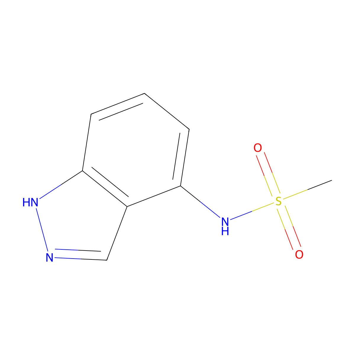 N-(1H-indazol-4-yl)methanesulfonamide molecular structure, CAS 685109-08-4