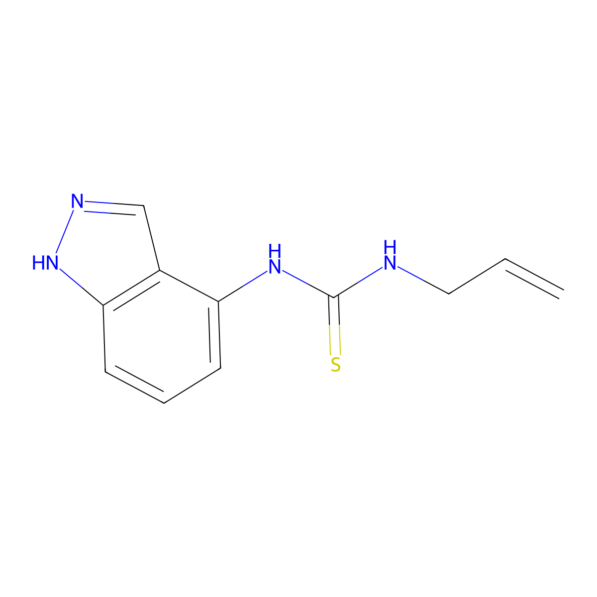 N-allyl-N'-(1H-indazol-4-yl)thiourea molecular structure, CAS 685109-09-5