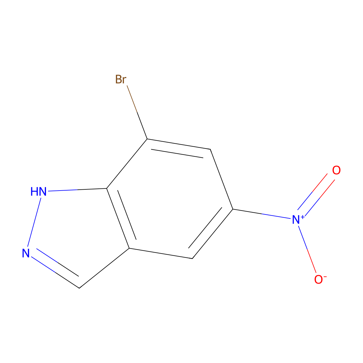7-bromo-5-nitro-1H-indazole molecular structure, CAS 685109-10-8