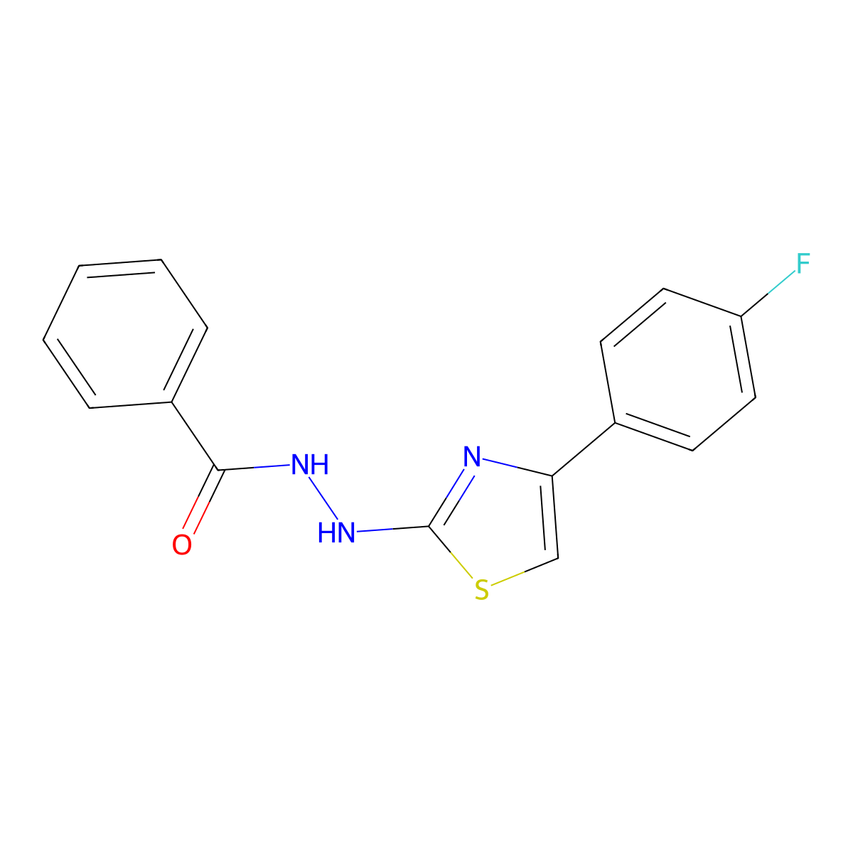 N'-[4-(4-fluorophenyl)-1,3-thiazol-2-yl]benzenecarbohydrazide molecular structure, CAS 685109-12-0
