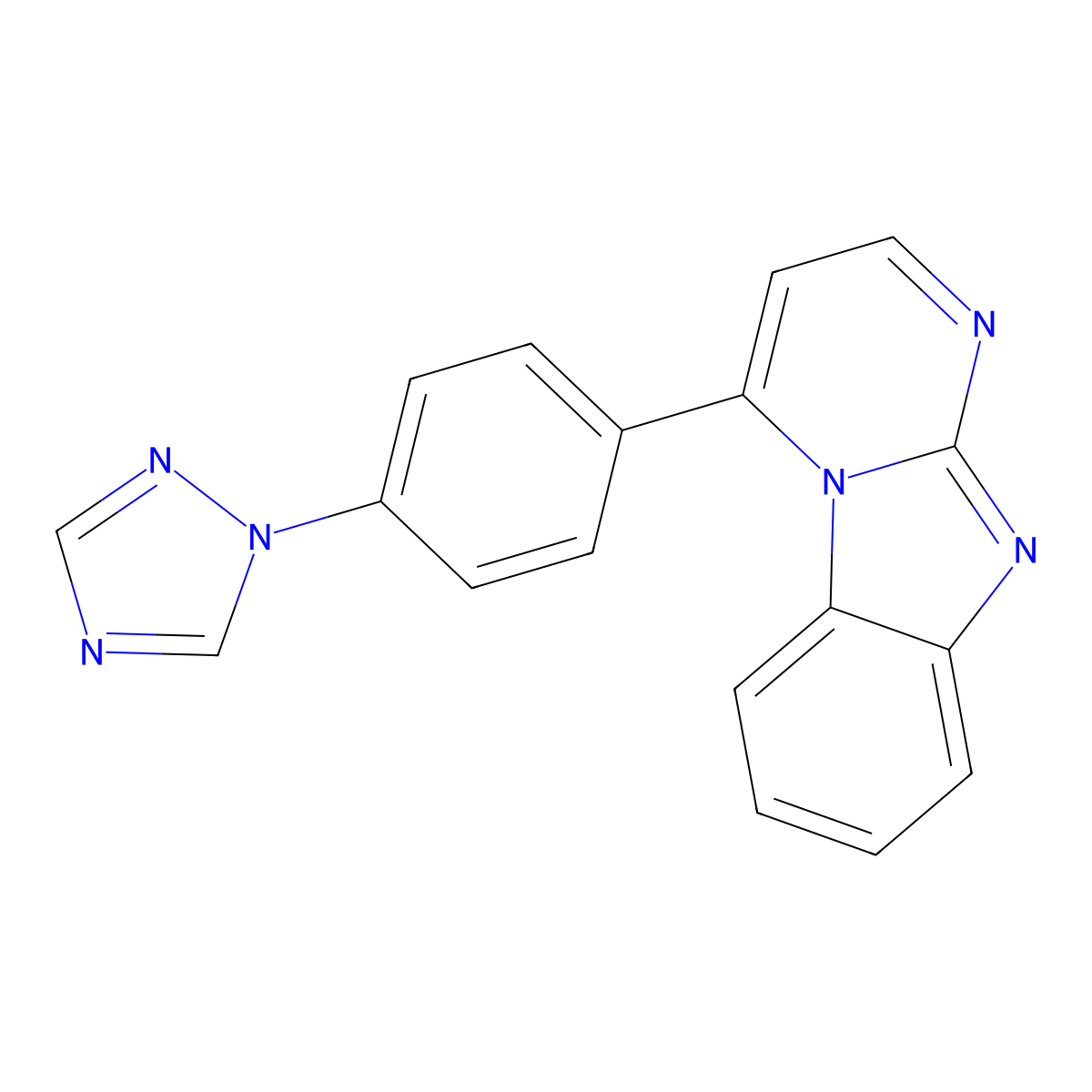 4-[4-(1H-1,2,4-triazol-1-yl)phenyl]pyrimido[1,2-a][1,3]benzimidazole molecular structure, CAS 685109-14-2