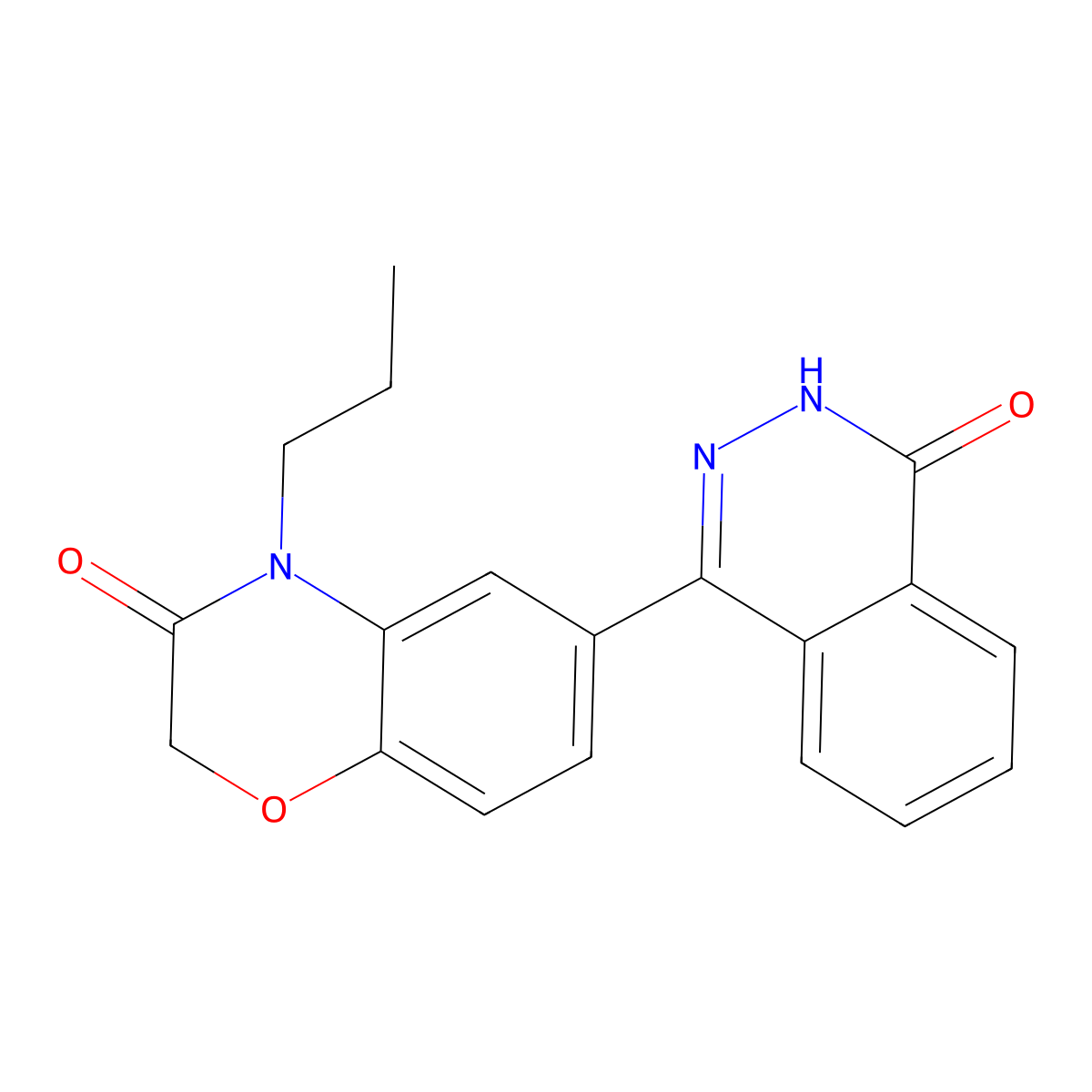 6-(4-oxo-3,4-dihydro-1-phthalazinyl)-4-propyl-2H-1,4-benzoxazin-3(4H)-one molecular structure, CAS 685109-15-3