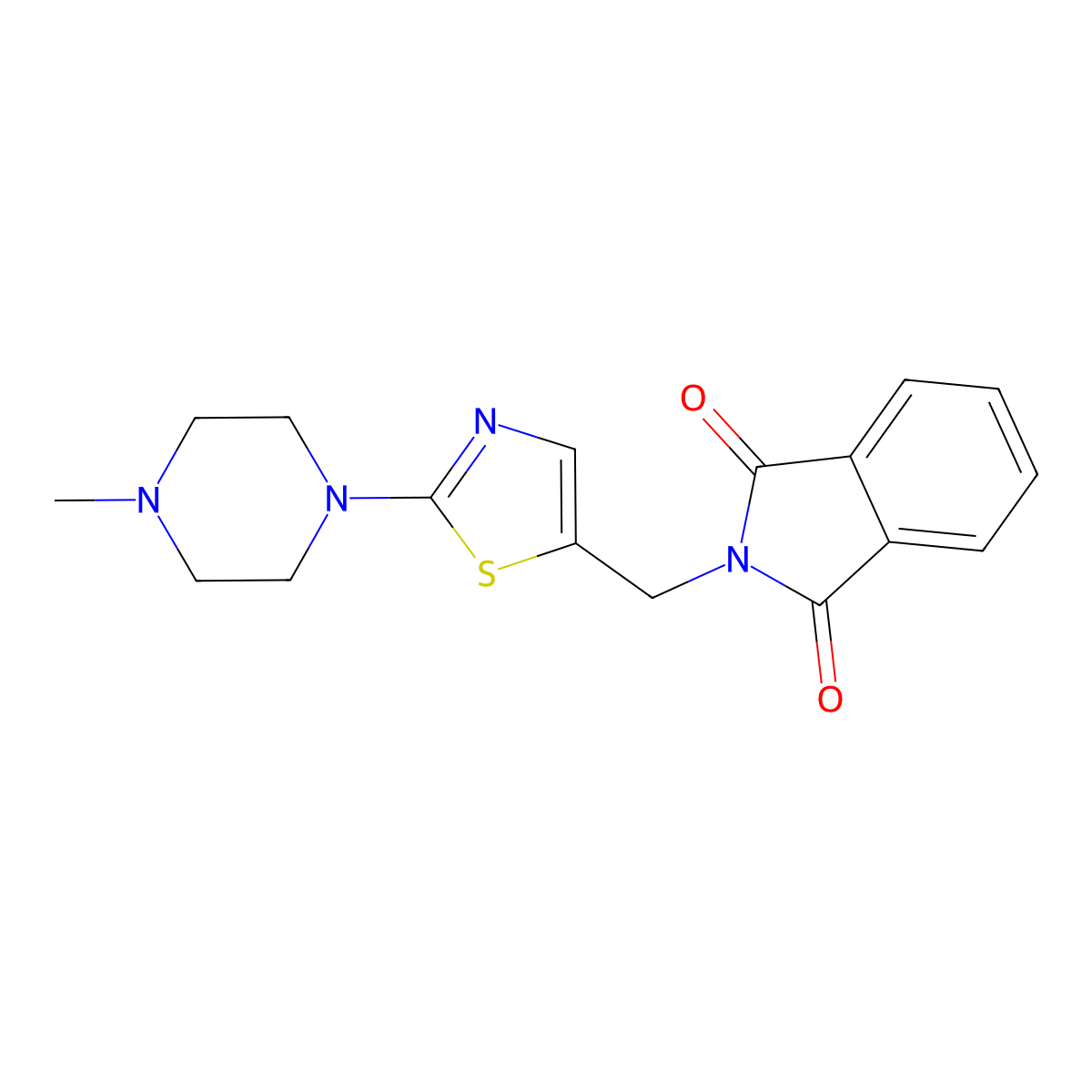 2-[[2-(4-Methylpiperazin-1-yl)-1,3-thiazol-5-yl]methyl]isoindole-1,3-dione molecular structure, CAS 685109-19-7
