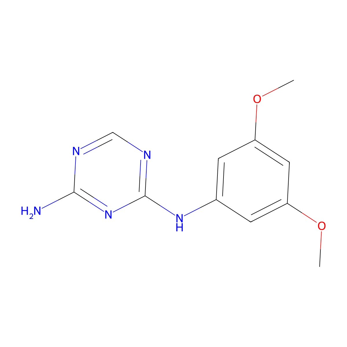 N-(3,5-dimethoxyphenyl)-1,3,5-triazine-2,4-diamine molecular structure, CAS 685113-65-9
