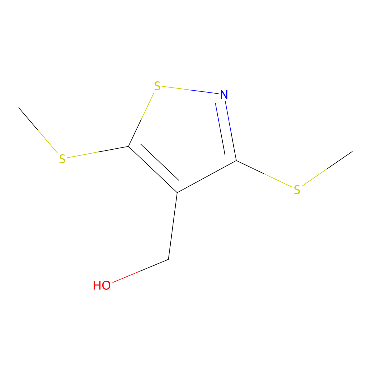 [3,5-Bis(methylsulfanyl)-1,2-thiazol-4-yl]methanol molecular structure, CAS 685114-53-8