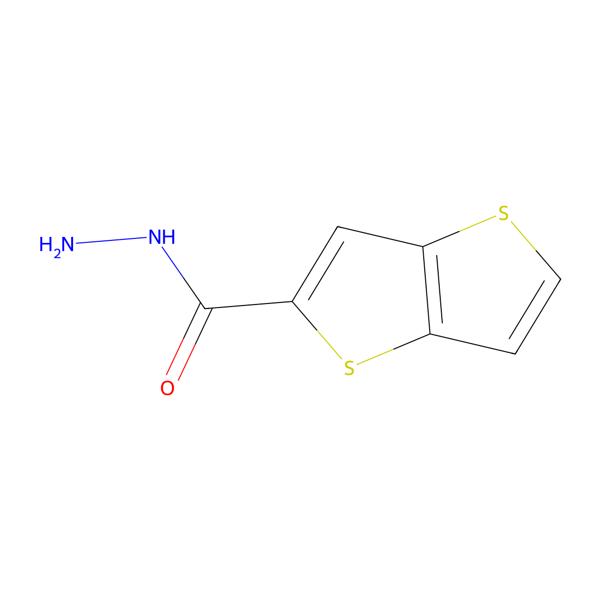 Thieno[3,2-b]thiophene-2-carbohydrazide molecular structure, CAS 685114-87-8
