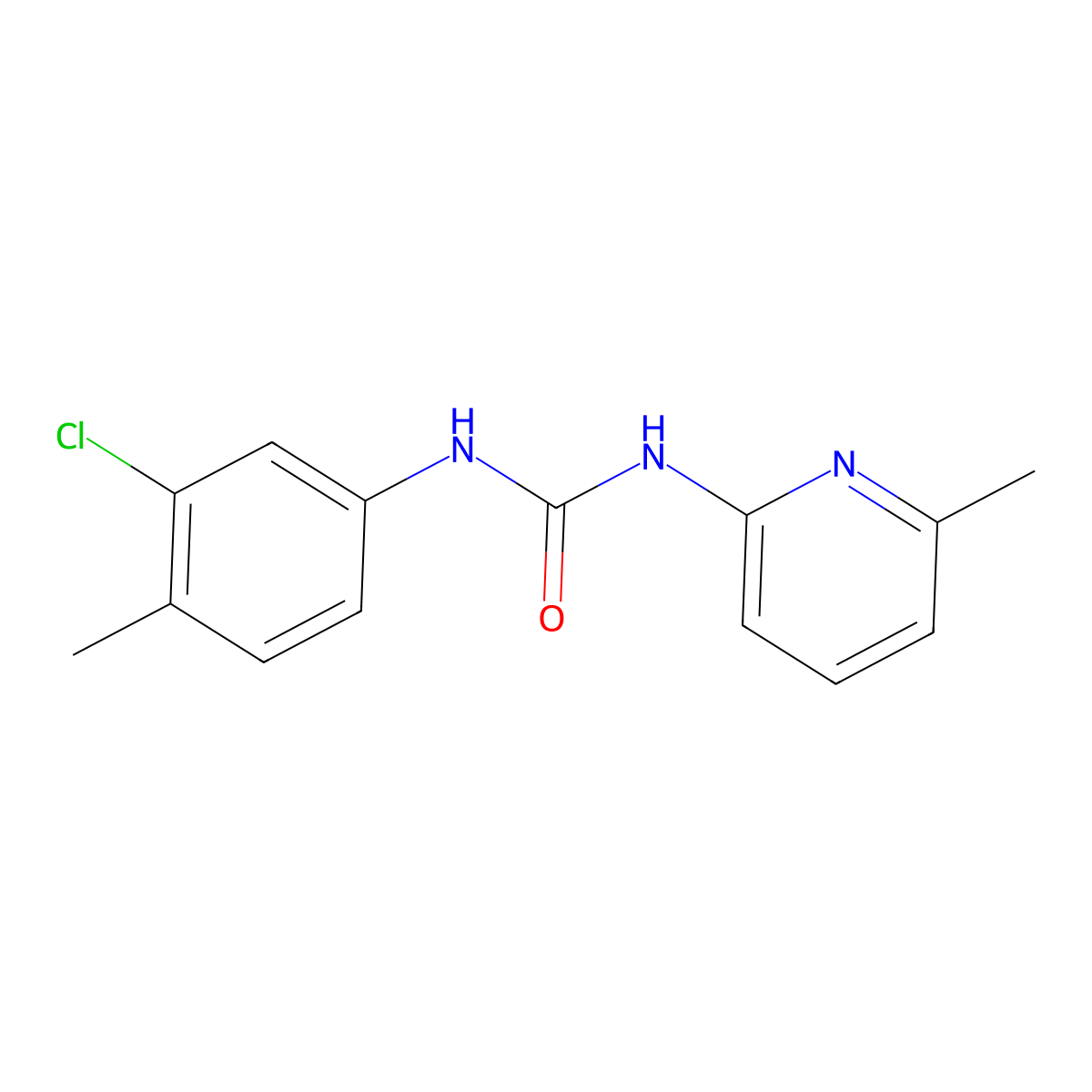 N-(3-Chloro-4-methylphenyl)-N'-(6-methyl-2-pyridinyl)urea molecular structure, CAS 685116-40-9