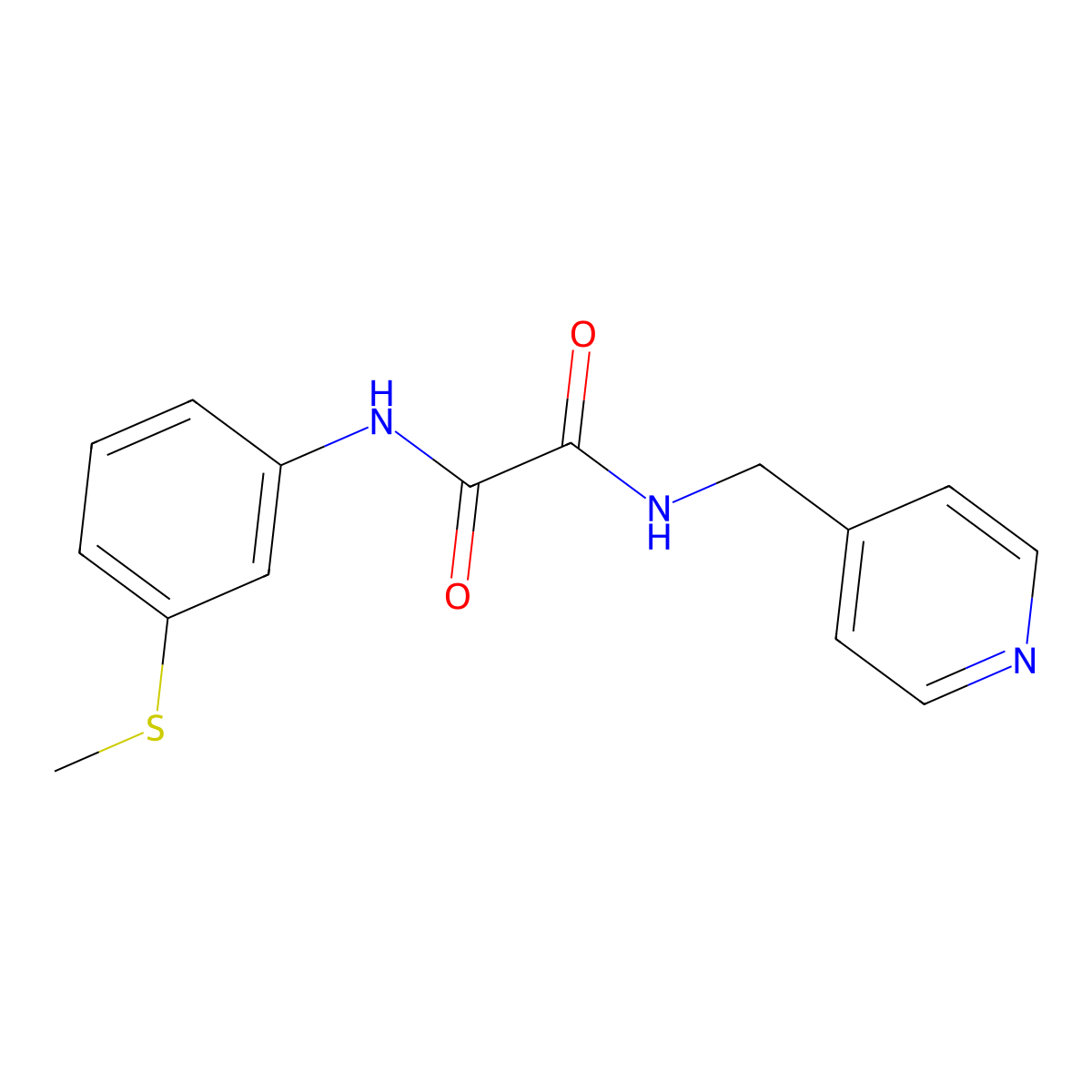 N'-(3-methylsulfanylphenyl)-N-(pyridin-4-ylmethyl)oxamide molecular structure, CAS 685118-81-4