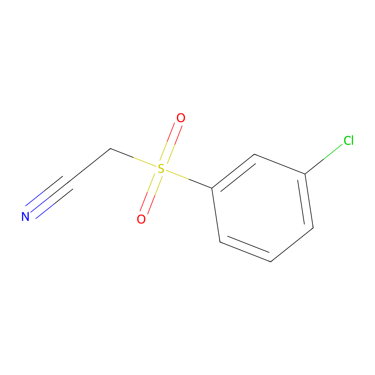2-(3-Chlorobenzenesulfonyl)acetonitrile molecular structure, CAS 685119-21-5