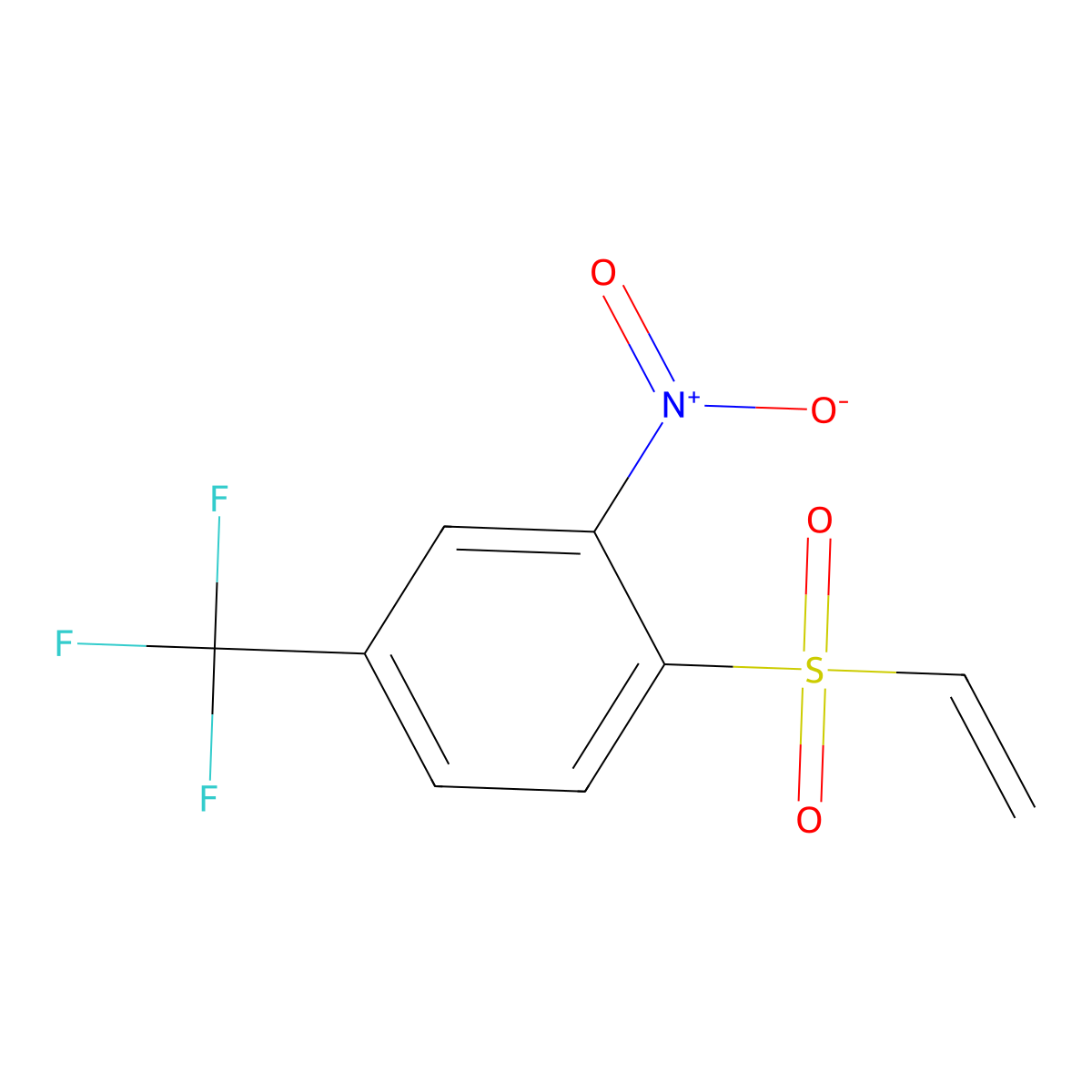 1-(Ethenesulfonyl)-2-nitro-4-(trifluoromethyl)benzene molecular structure, CAS 685119-64-6