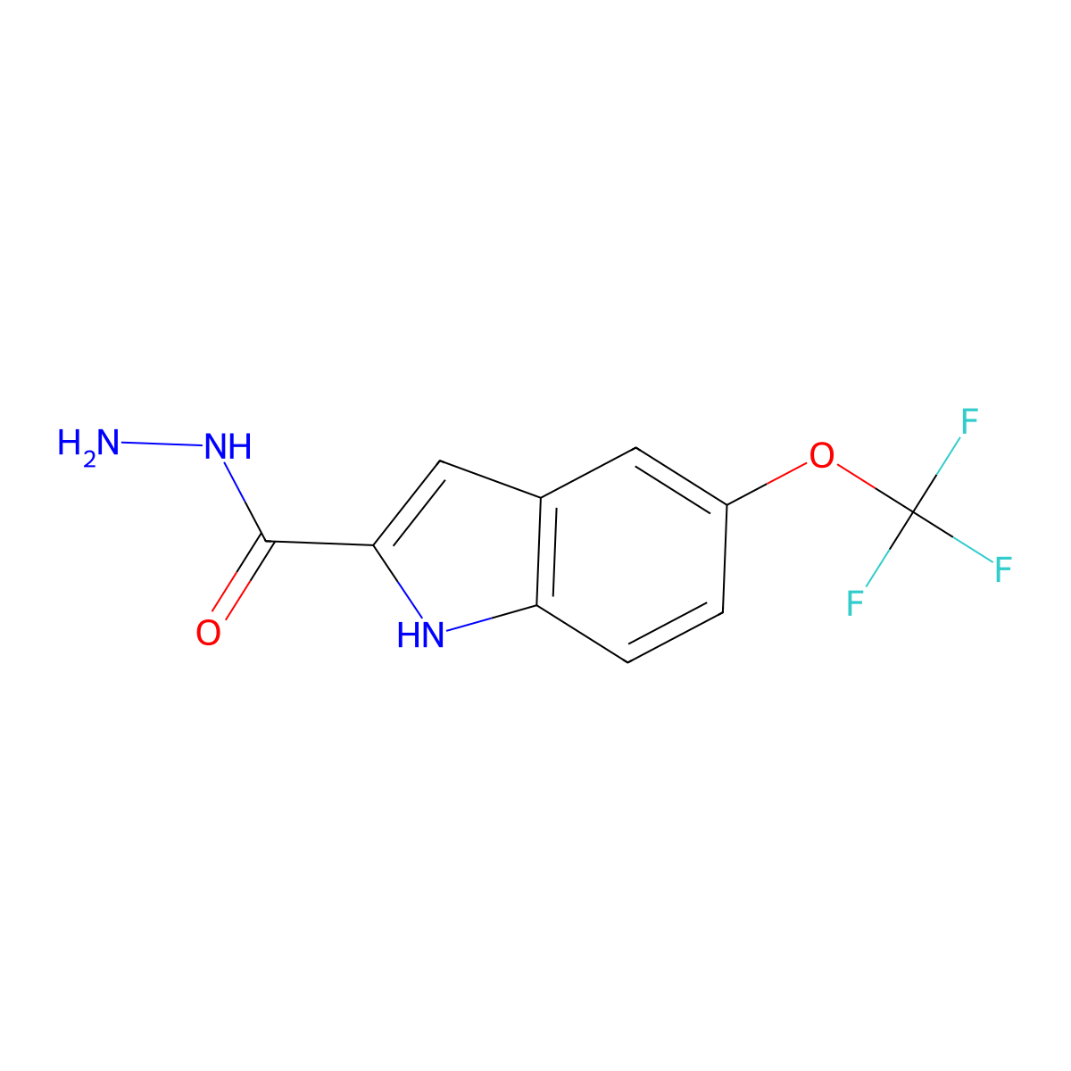 5-(trifluoromethoxy)-1H-indole-2-carbohydrazide molecular structure, CAS 685120-14-3