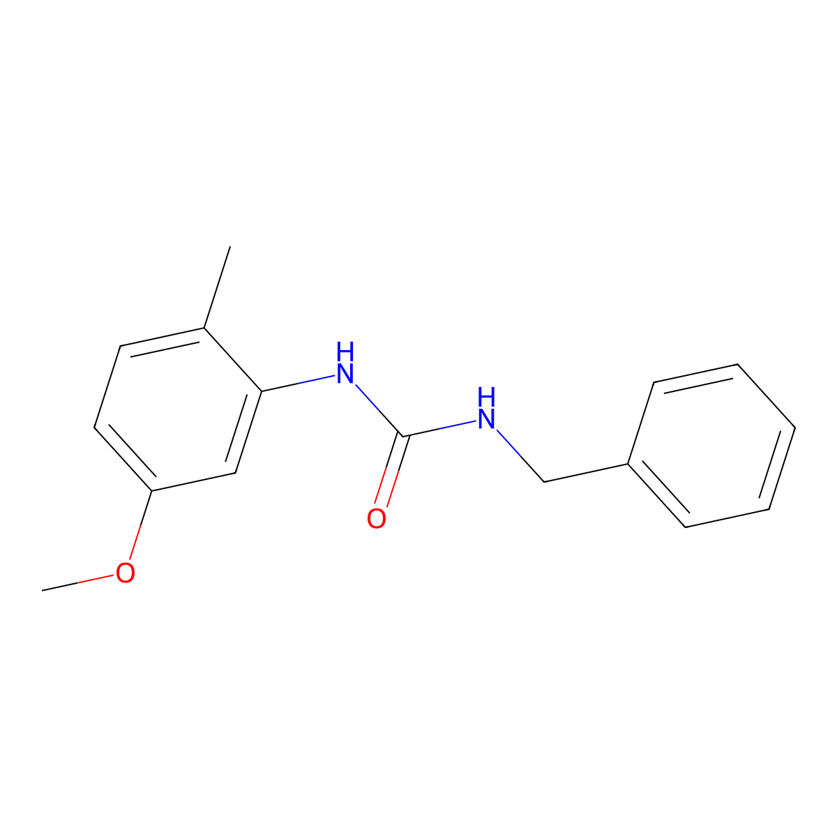 1-Benzyl-3-(5-methoxy-2-methylphenyl)urea molecular structure, CAS 685120-29-0