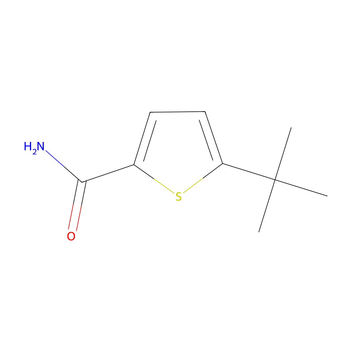 5-Tert-butylthiophene-2-carboxamide molecular structure, CAS 685120-65-4