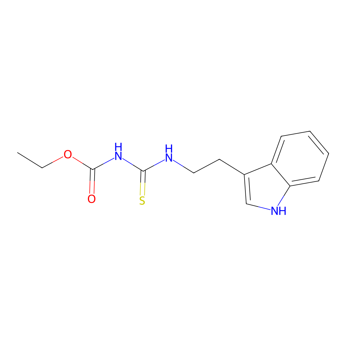 ethyl N-[2-(1H-indol-3-yl)ethylcarbamothioyl]carbamate molecular structure, CAS 685121-03-3