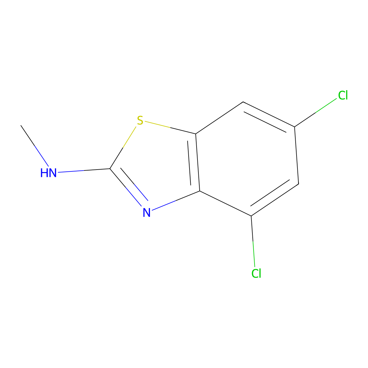 4,6-Dichloro-N-methyl-2-benzothiazolamine molecular structure, CAS 685124-14-5