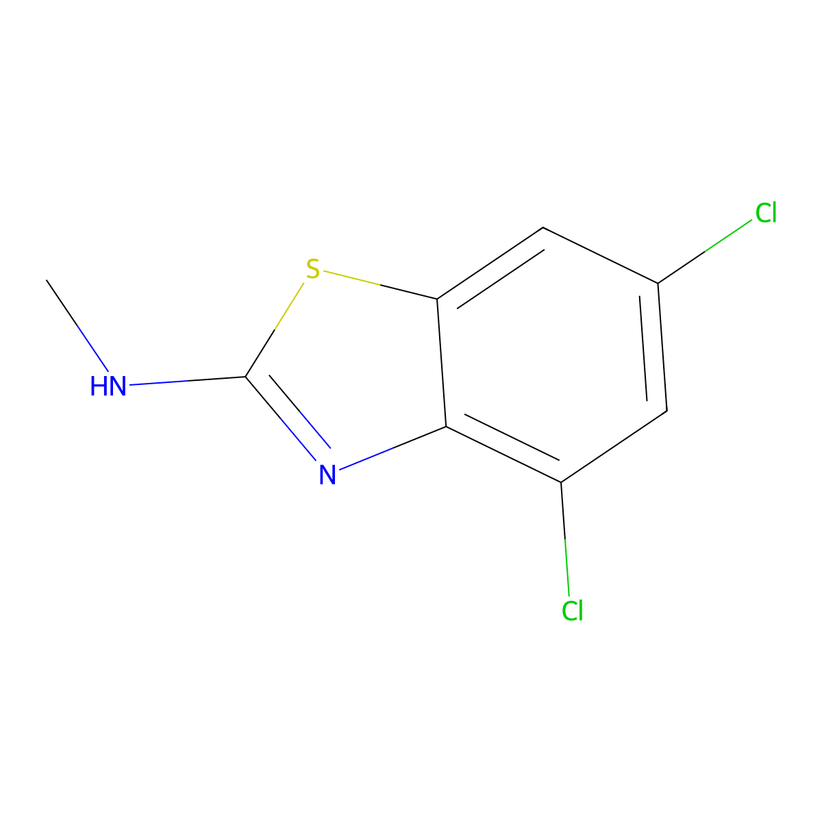 4,6-Dichloro-N-methyl-2-benzothiazolamine molecular structure, CAS 685124-14-5