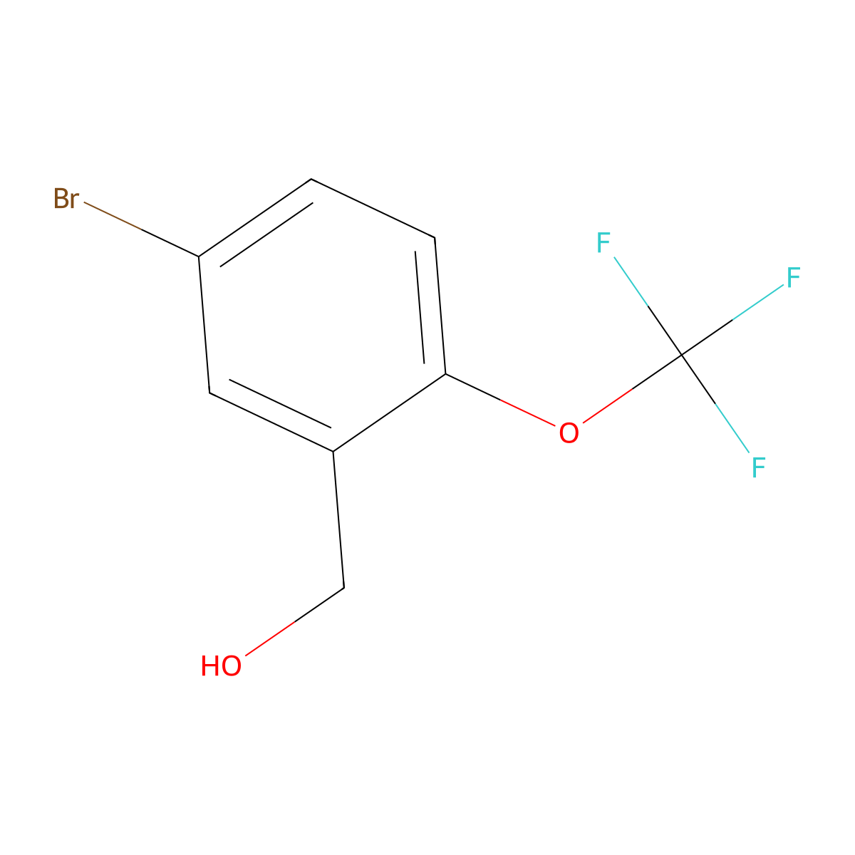 (5-Bromo-2-(trifluoromethoxy)phenyl)methanol molecular structure, CAS 685126-86-7