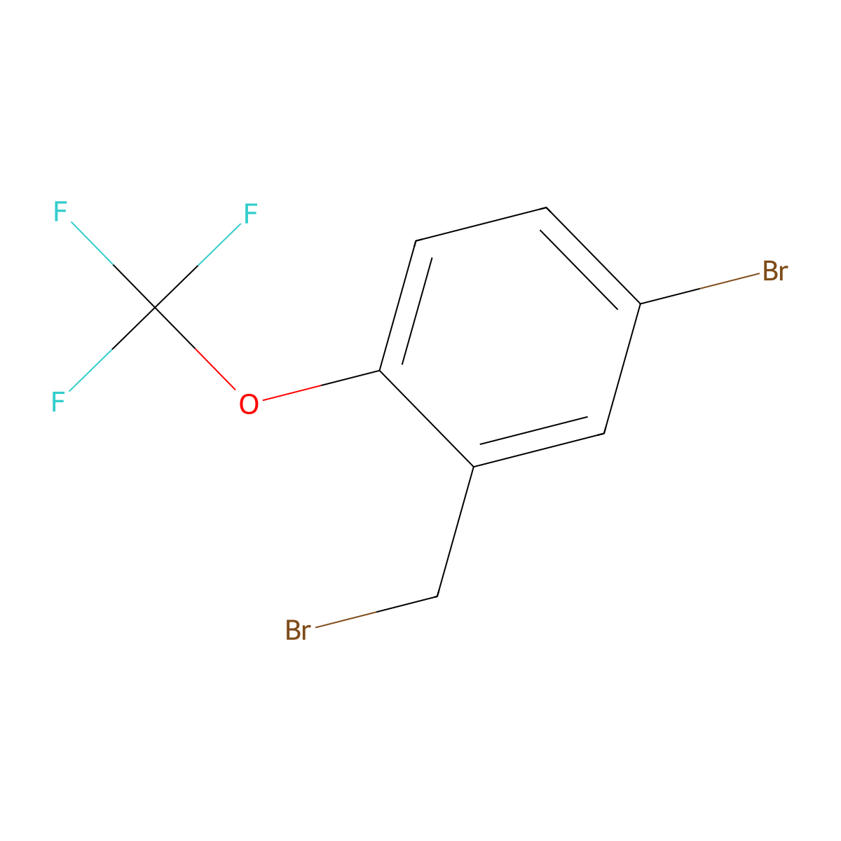 5-Bromo-2-(trifluoromethoxy)benzyl Bromide molecular structure, CAS 685126-87-8