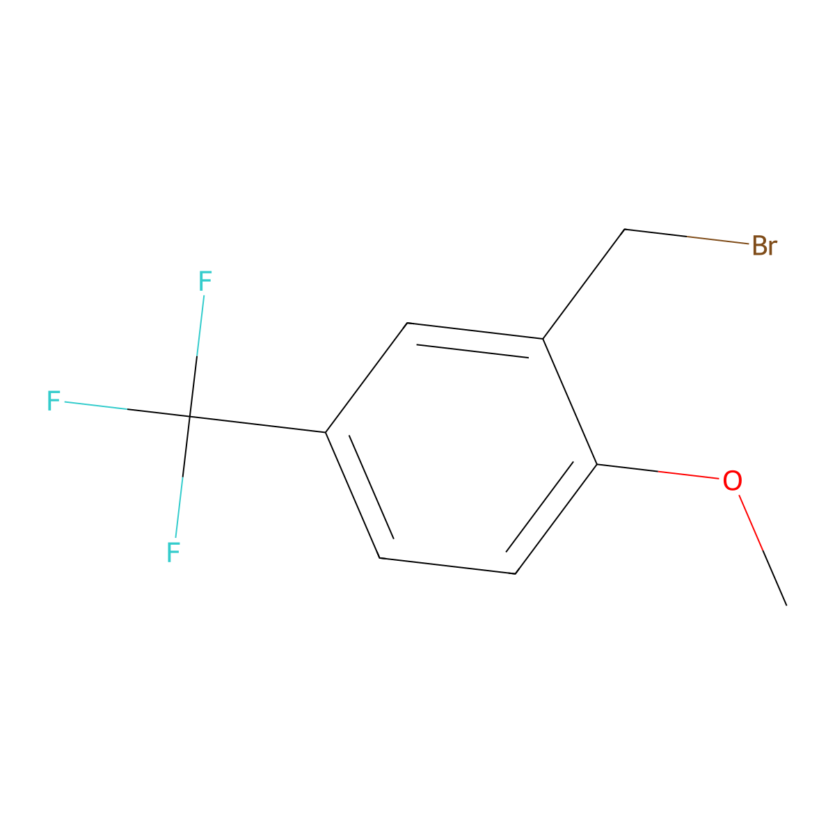 2-Methoxy-5-(trifluoromethyl)benzyl bromide molecular structure, CAS 685126-88-9