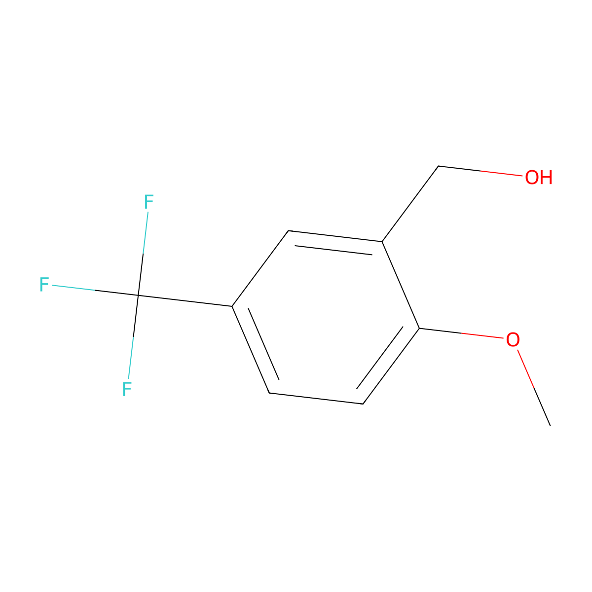 2-Methoxy-5-(trifluoromethyl)benzyl alcohol molecular structure, CAS 685126-89-0