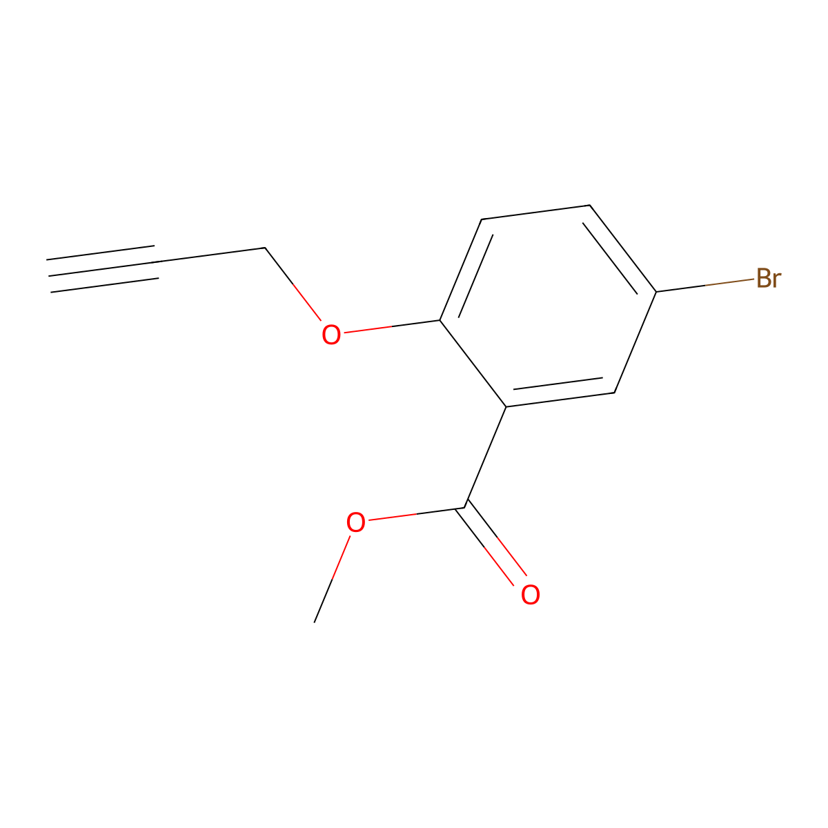 Methyl 5-bromo-2-(2-propynyloxy)benzenecarboxylate molecular structure, CAS 685126-90-3