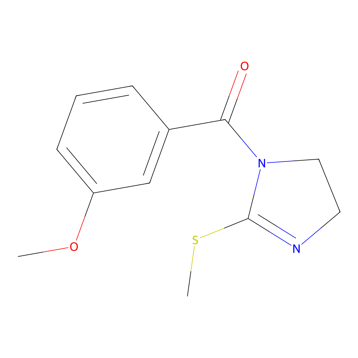 (3-Methoxyphenyl)-(2-methylsulfanyl-4,5-dihydroimidazol-1-yl)methanone molecular structure, CAS 685127-11-1