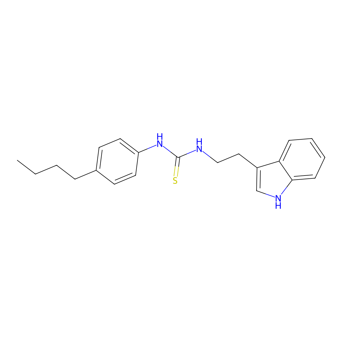 1-(4-butylphenyl)-3-[2-(1H-indol-3-yl)ethyl]thiourea molecular structure, CAS 685131-53-7