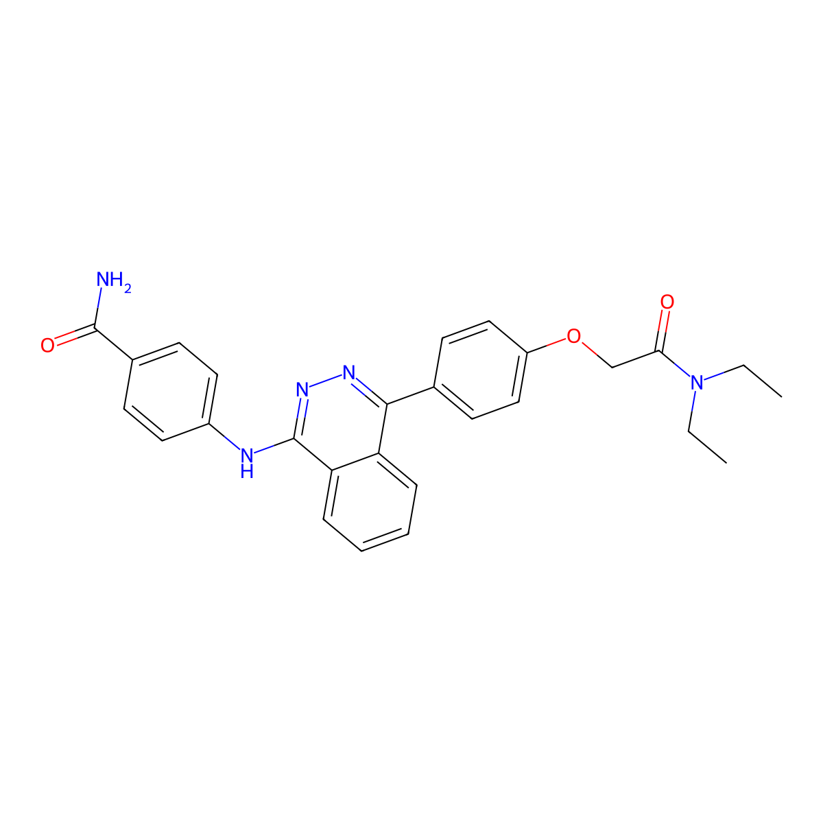 4-((4-(4-(2-(Diethylamino)-2-oxoethoxy)phenyl)phthalazin-1-yl)amino)benzamide molecular structure, CAS 685132-01-8