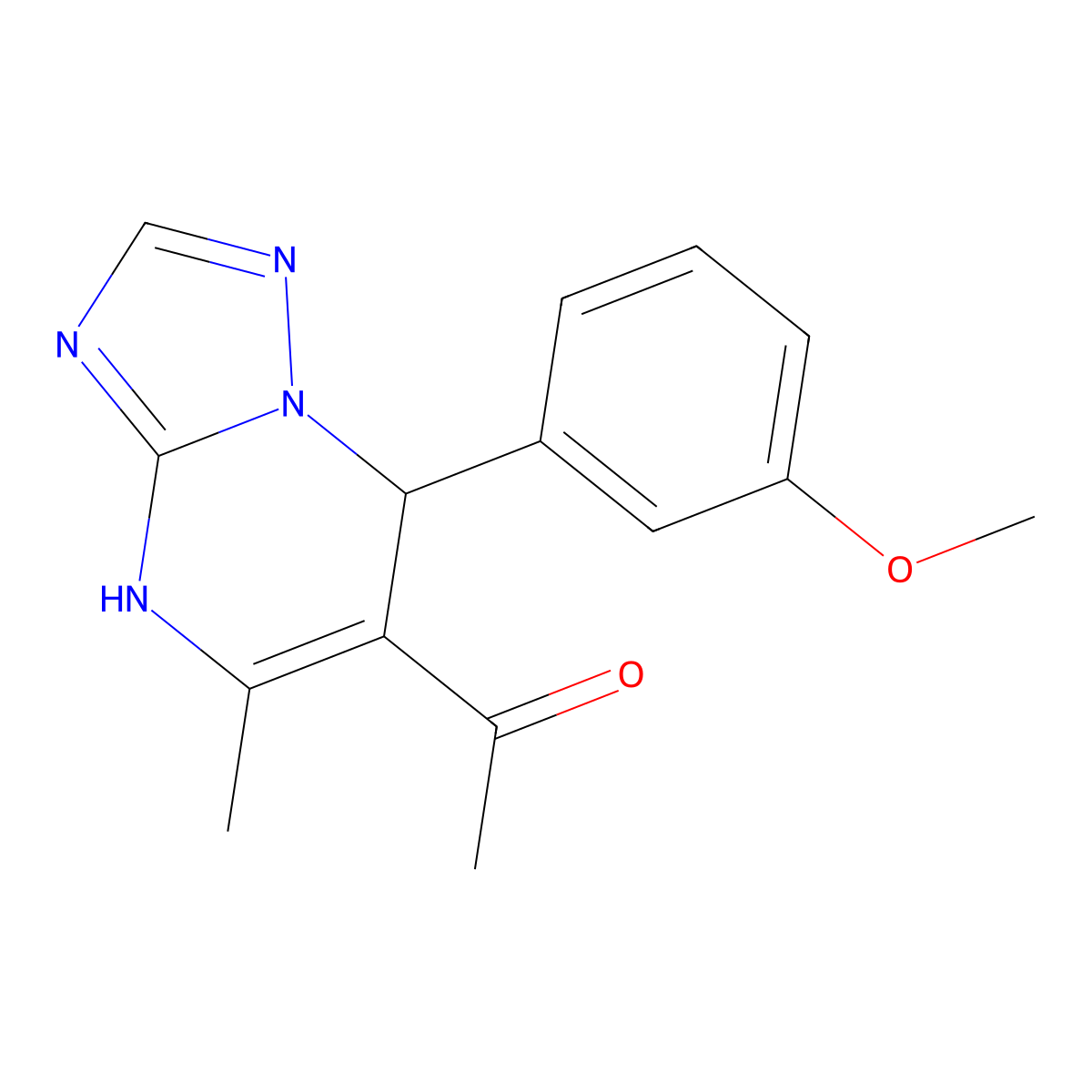 1-[7-(3-Methoxyphenyl)-5-methyl-4,7-dihydro[1,2,4]triazolo[1,5-a]pyrimidin-6-yl]ethanone molecular structure, CAS 685135-60-8