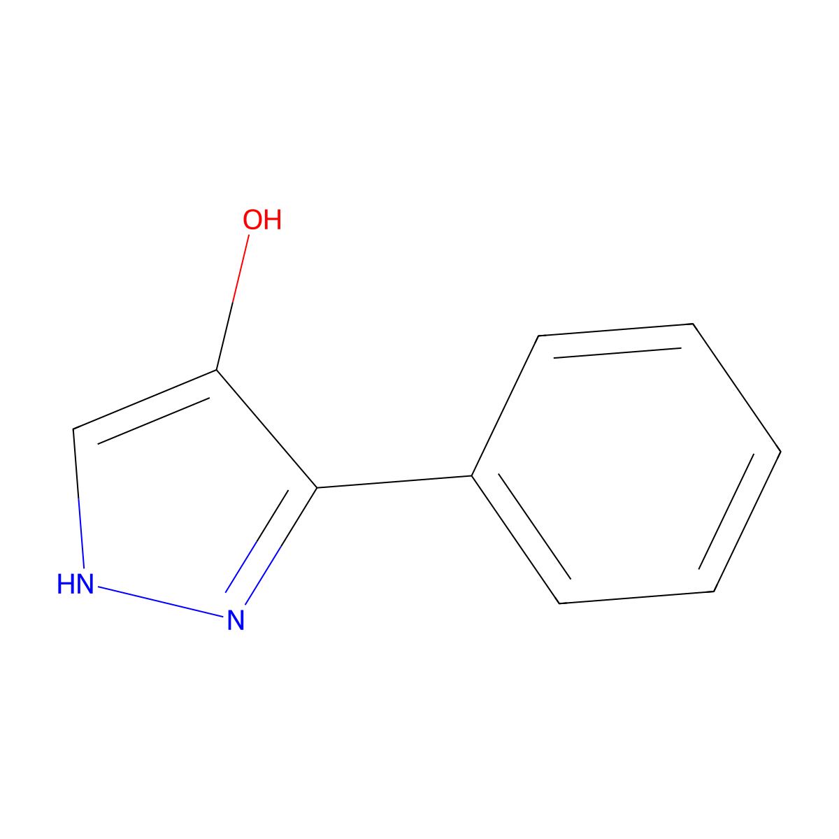 5-Phenyl-1H-pyrazol-4-ol molecular structure, CAS 685135-76-6