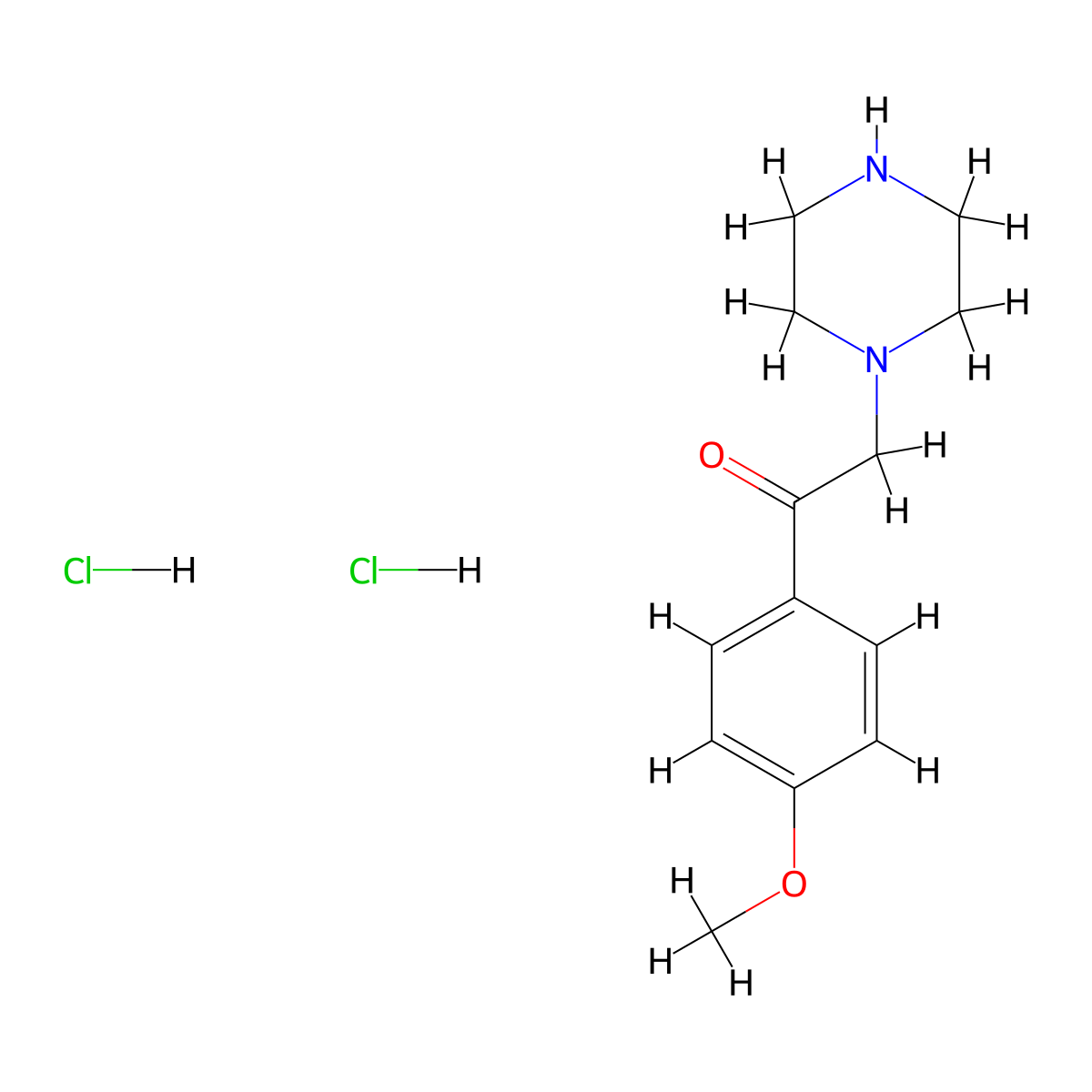 1-(4-Methoxyphenyl)-2-(piperazin-1-yl)ethan-1-one dihydrochloride molecular structure, CAS 685138-19-6