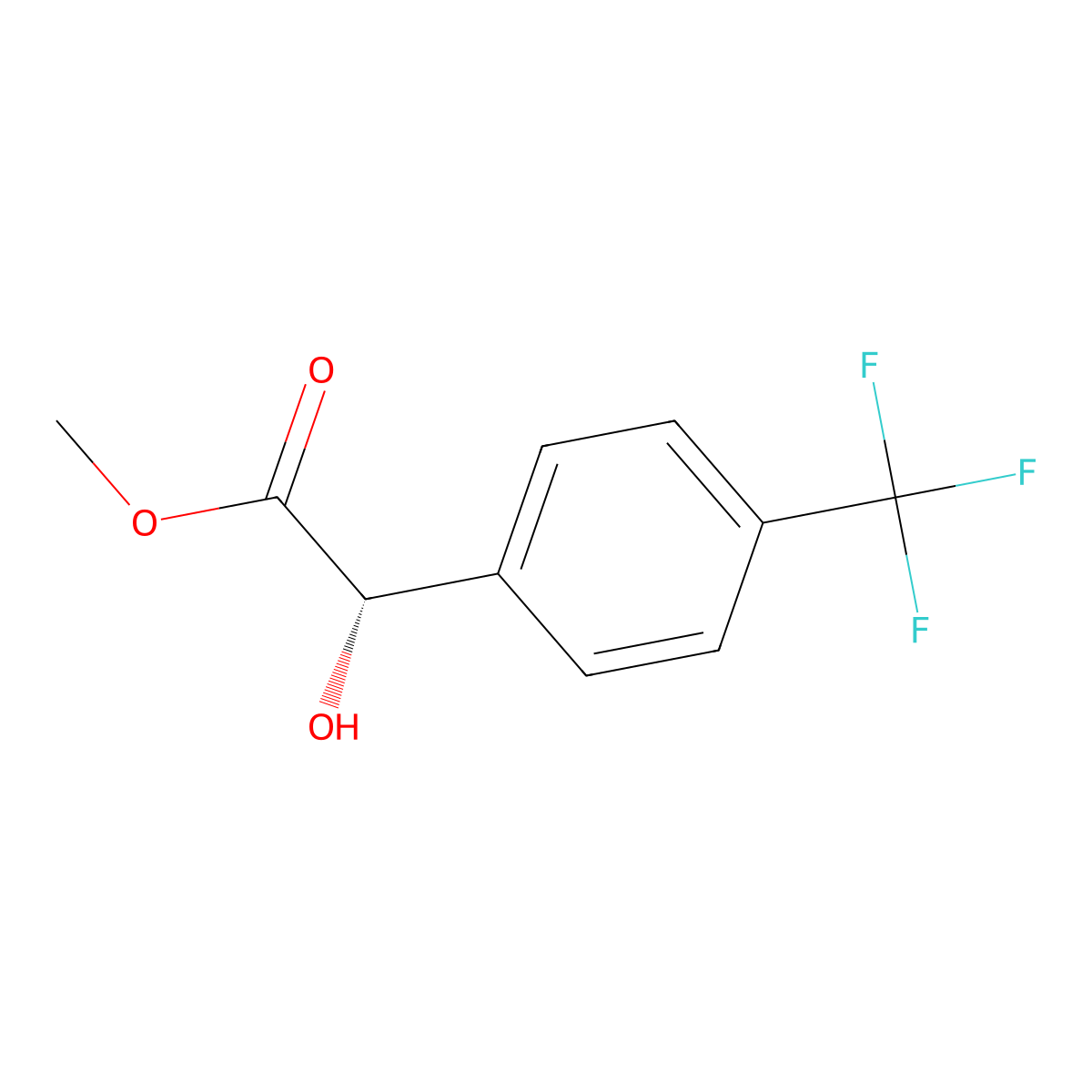 Methyl (2S)-2-hydroxy-2-[4-(trifluoromethyl)phenyl]acetate molecular structure, CAS 685139-72-4