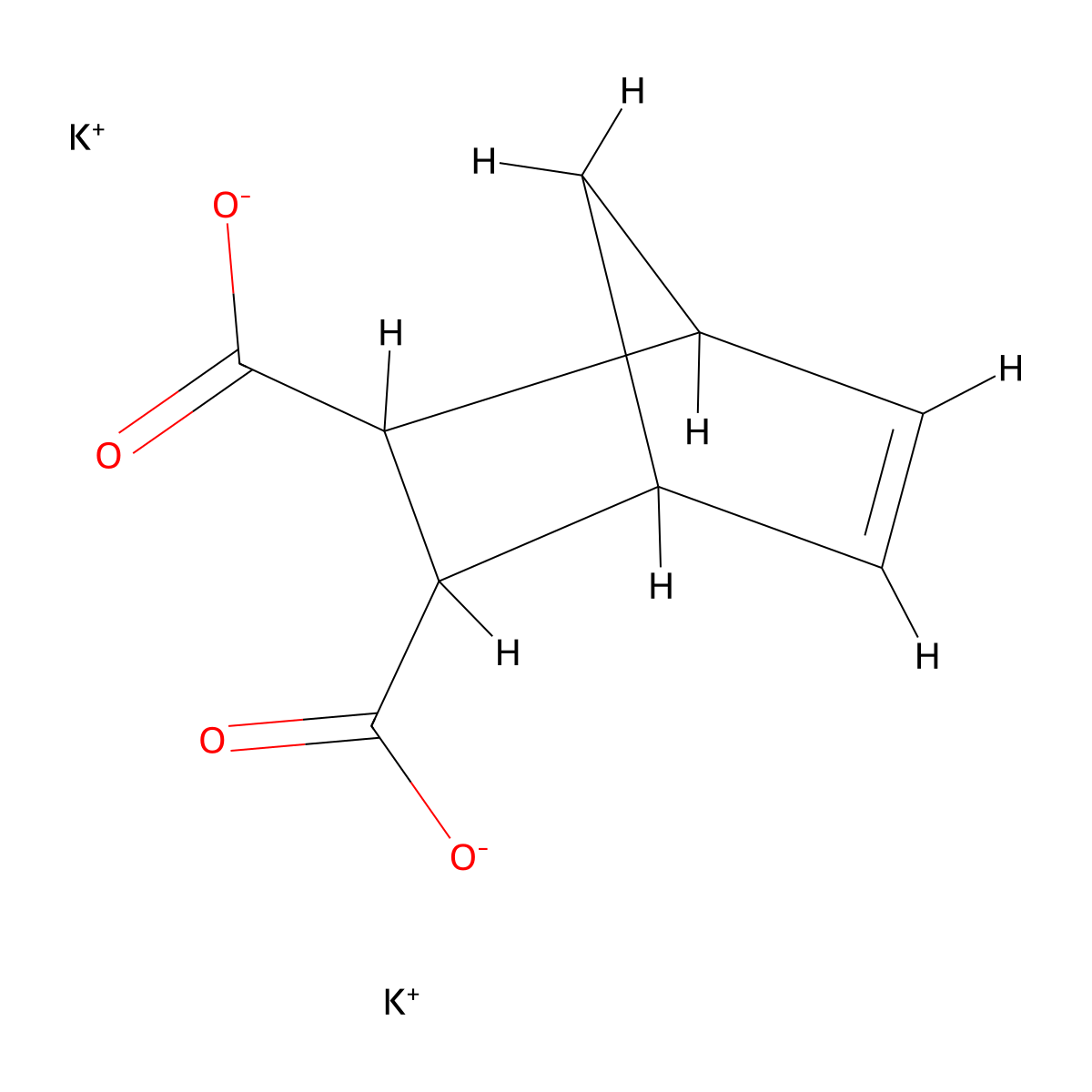 Potassium bicyclo[2.2.1]hept-5-ene-2,3-dicarboxylate molecular structure, CAS 68514-28-3