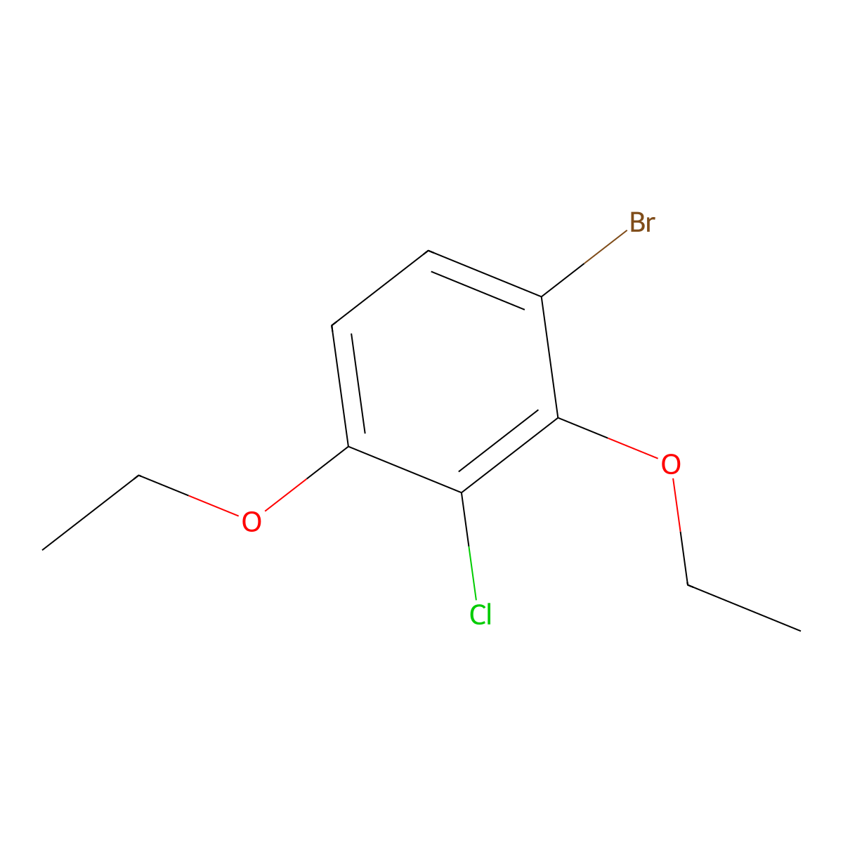 1-Bromo-3-chloro-2,4-diethoxybenzene molecular structure, CAS 685143-15-1
