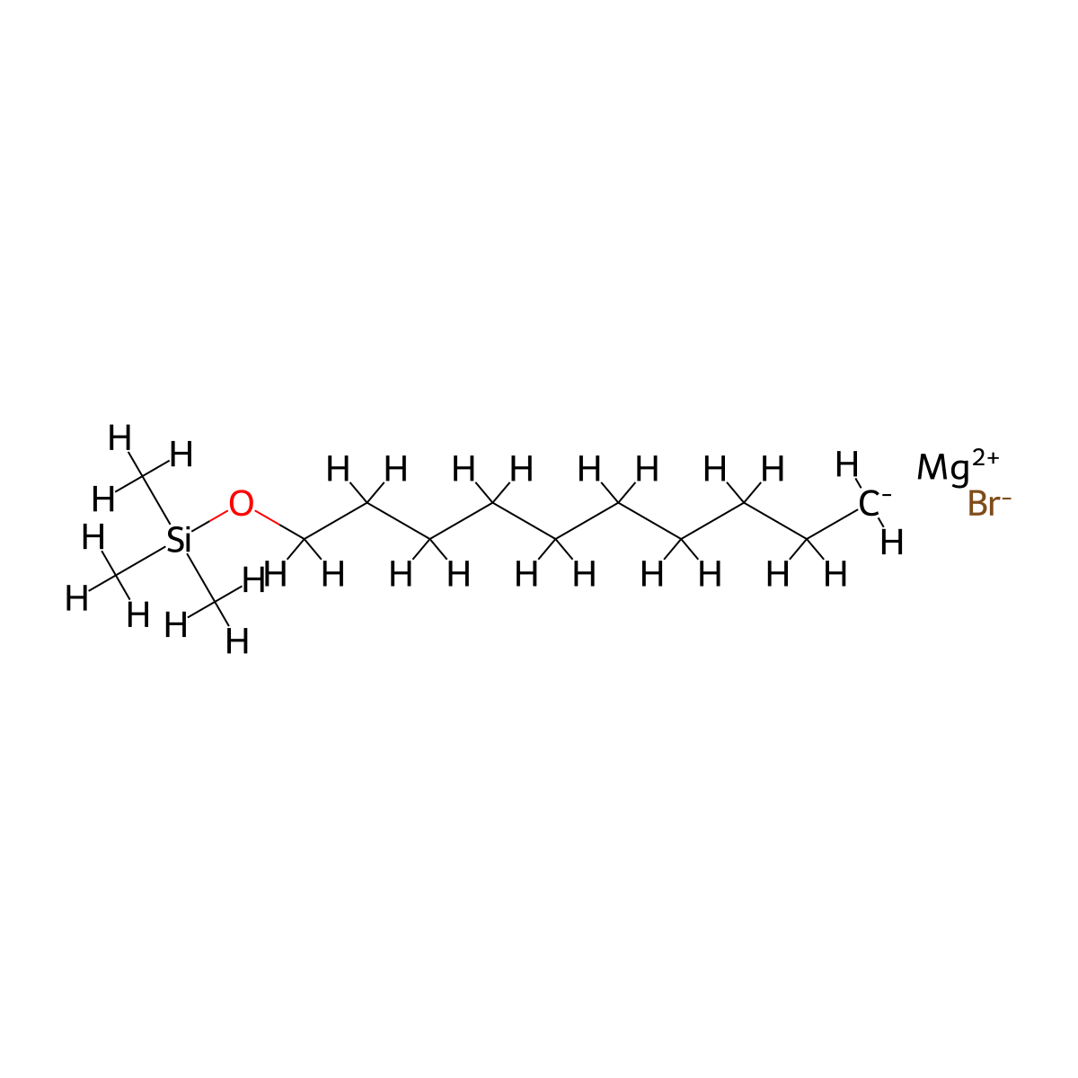 Magnesium, bromo[10-[(trimethylsilyl)oxy]decyl]- molecular structure, CAS 68516-34-7