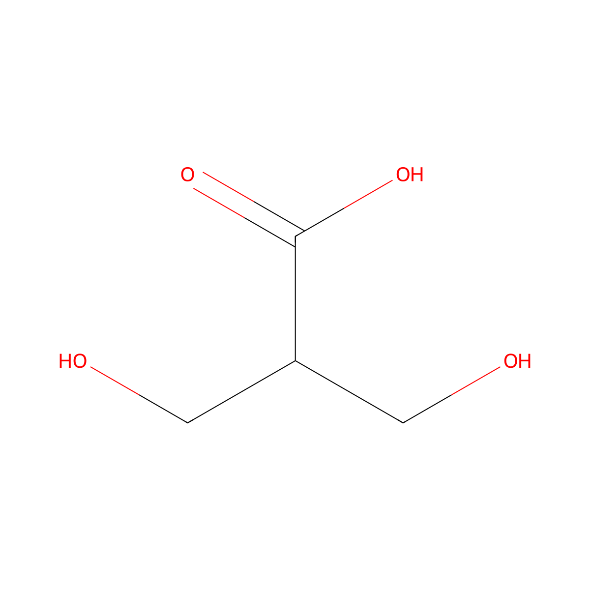 3-Hydroxy-2-(hydroxymethyl)propanoic acid molecular structure, CAS 68516-39-2
