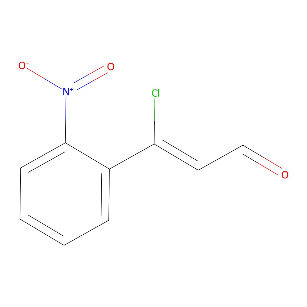 2-Propenal, 3-chloro-3-(2-nitrophenyl)- molecular structure, CAS 68516-50-7