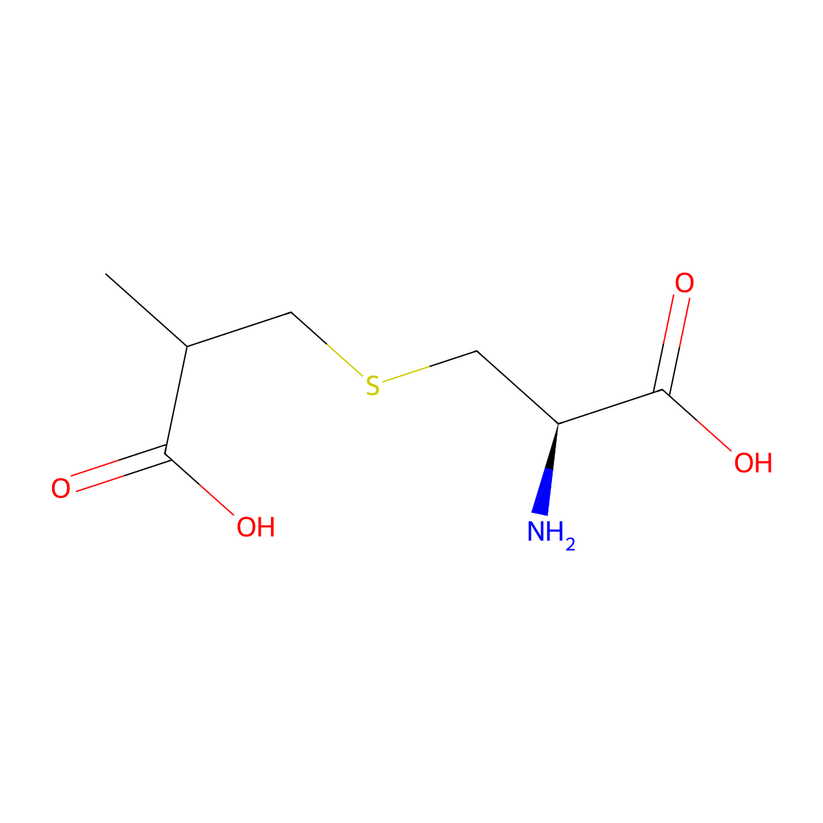S-(2-Carboxypropyl)cysteine molecular structure, CAS 6852-42-2