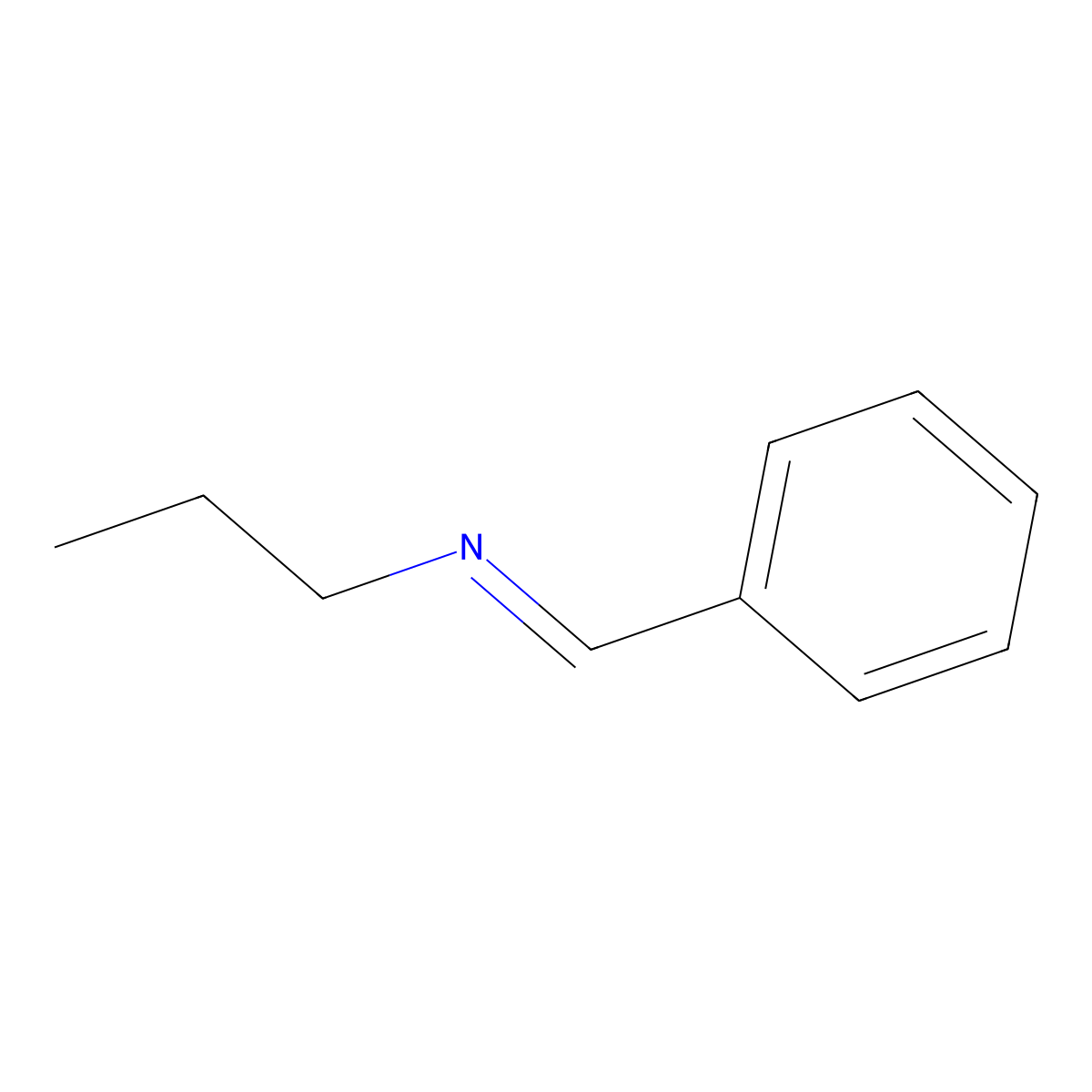 N-Benzylidenepropylamine molecular structure, CAS 6852-55-7