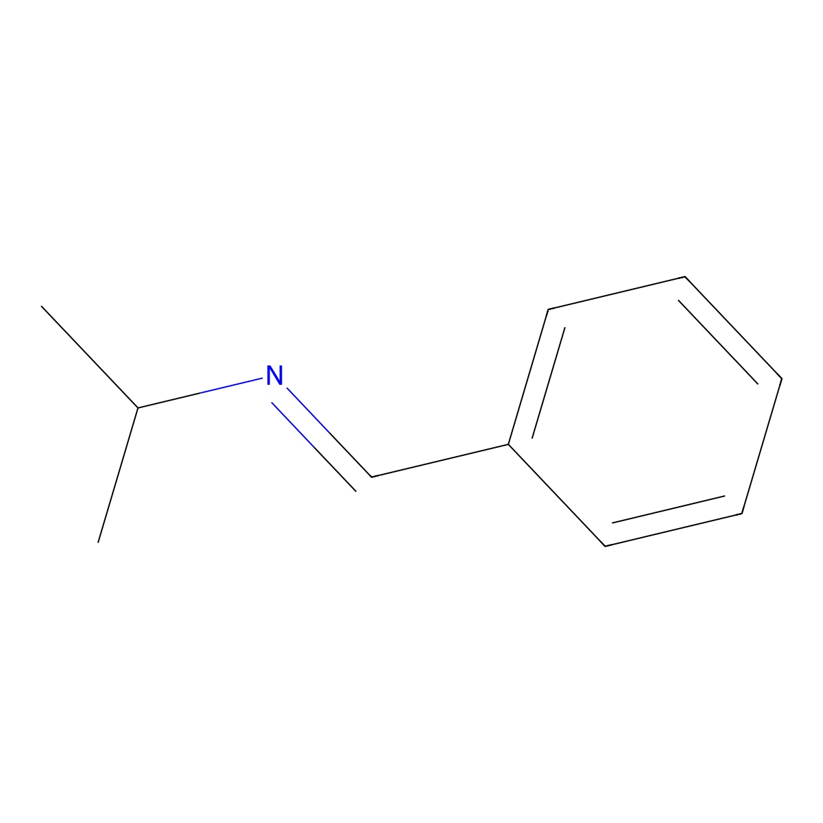 2-Propanamine, N-(phenylmethylene)- molecular structure, CAS 6852-56-8